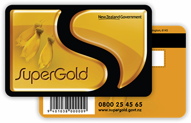SuperGold Card - sign up at https://supergold.govt.nz/
