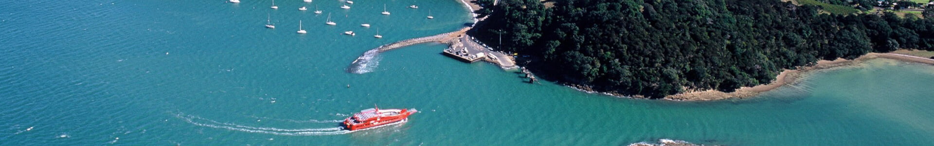 SeaLink ferry arriving into Kennedy Point Waiheke ferry terminal