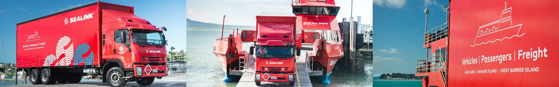 SeaLink Logistics fleet options. From curtainsider to crane trucks, on and off the SeaLink ferries. 