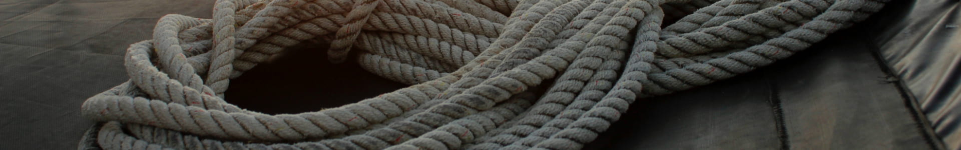 Ropes on a boat deck