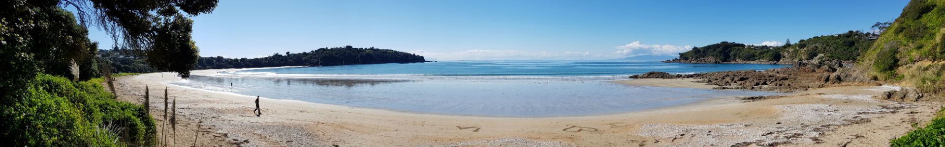 Waiheke beach panorama