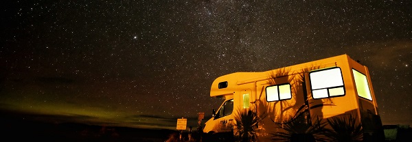 Caravan under the stars