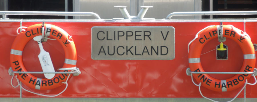 SeaLink ferry stern Clipper V Auckland
