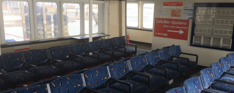 SeaLink ferry inside the Seamaster passenger lounge