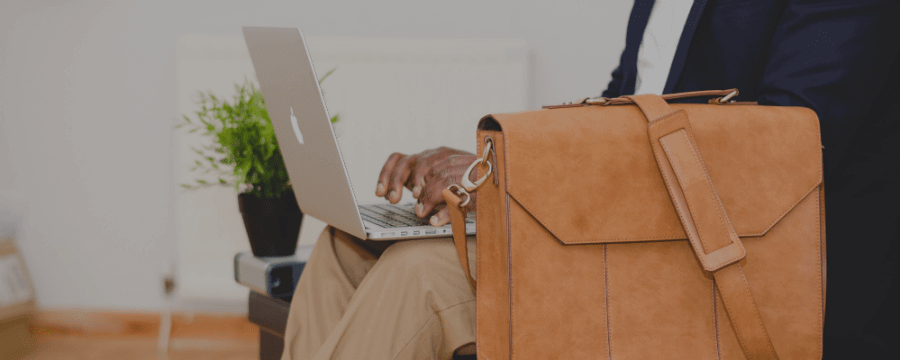 SeaLink ferry passenger working on laptop