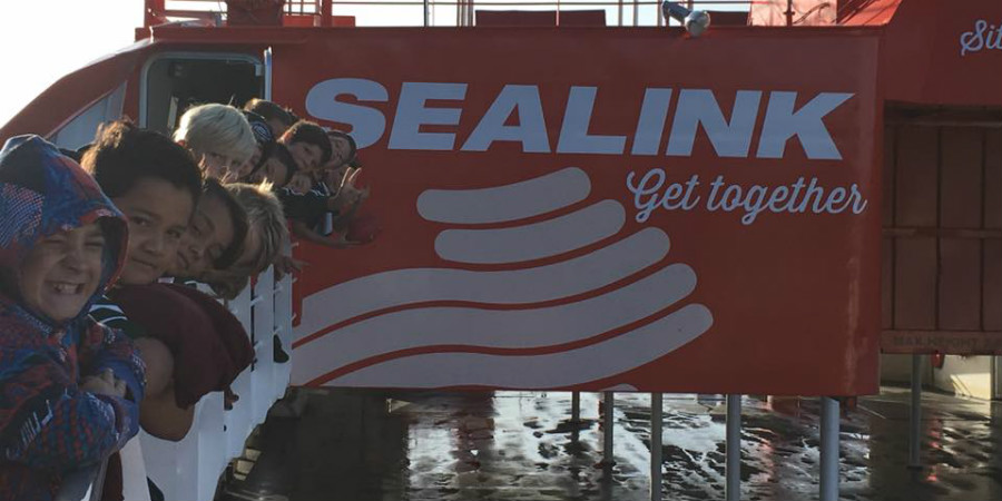 Waiheke Island Rugby Club team on SeaLink Waiheke ferry