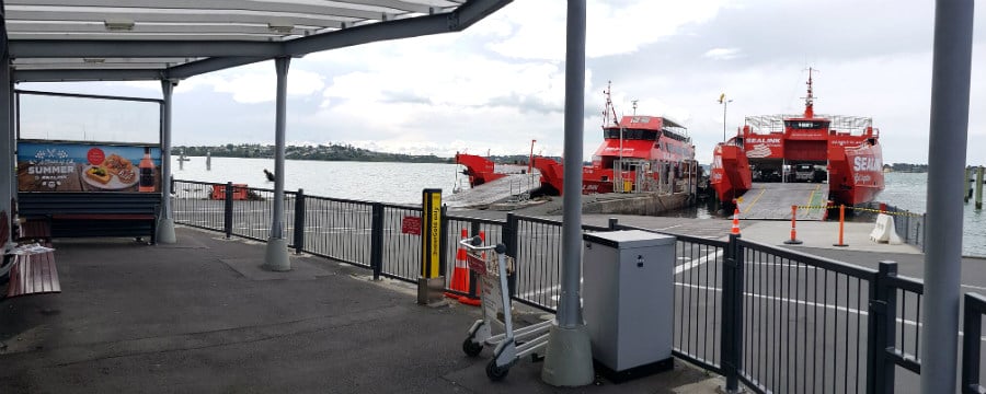 Half Moon Bay SeaLink ferry terminal outside waiting area