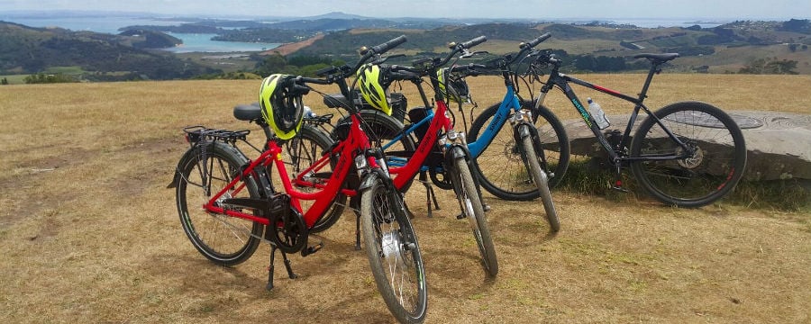 Adventure Capital ebike tour on Trig Hill on Waiheke Island