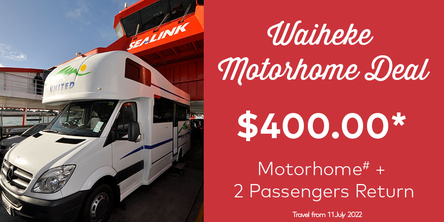 Waiheke Motorhome Deal with SeaLink