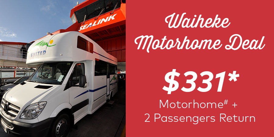 Waiheke Motorhome Deal with SeaLink