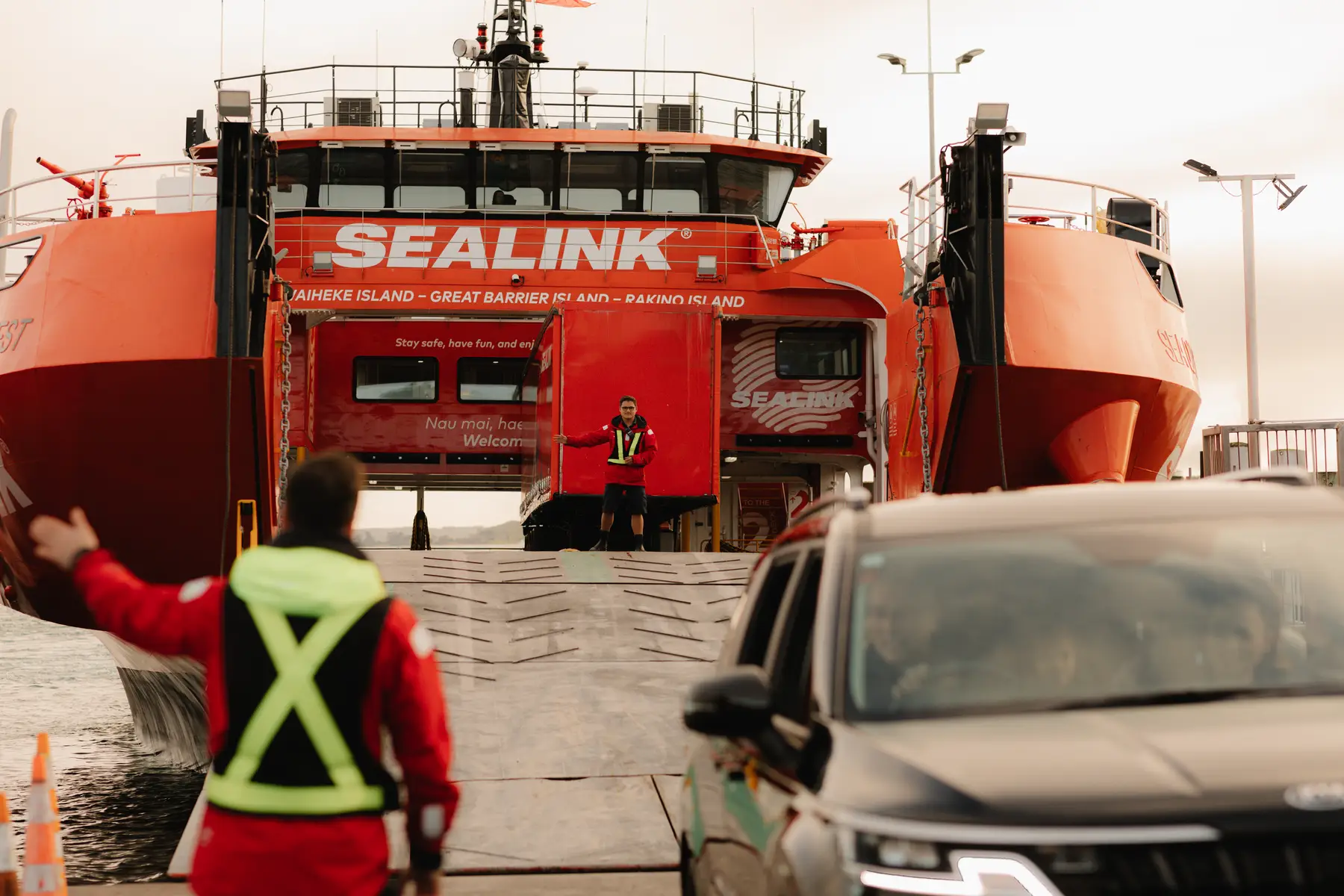 boarding with a vehicle